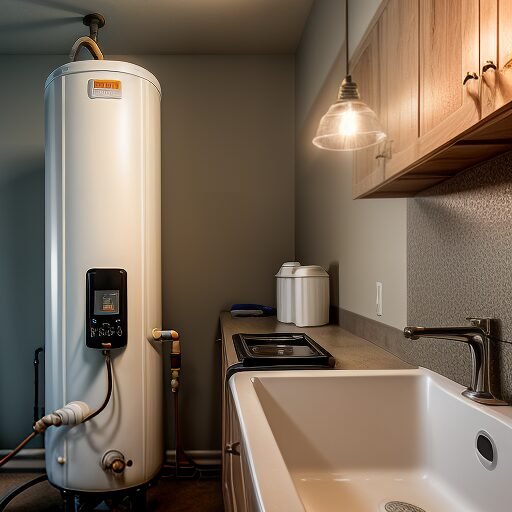 Water heater installation in American home