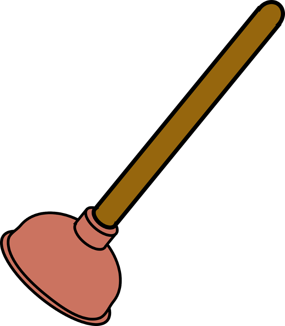 A toilet plunger