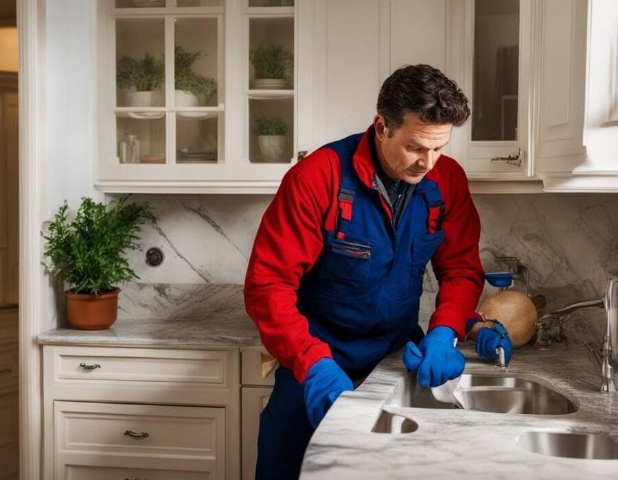 247 Emergency plumber fixing a plumbing emergency