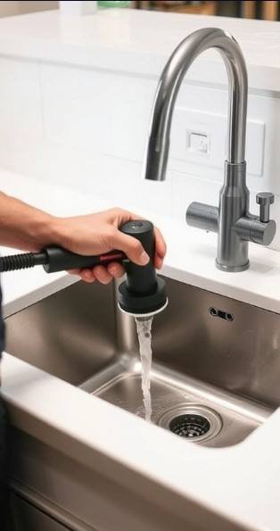 faucet-fix-sound-plumbing-and-drain Power washing and fixing a faucet