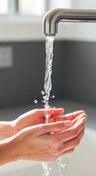 water-filtration-vancouver-sound-plumbing-and-drain Hands being washed under running water from a faucet.
