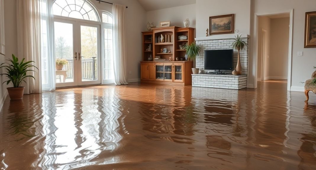 standing water in usa home - plumbing emergency