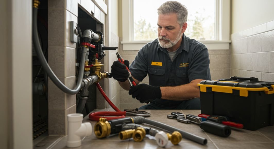 Plumber in Vancouver doing repairs