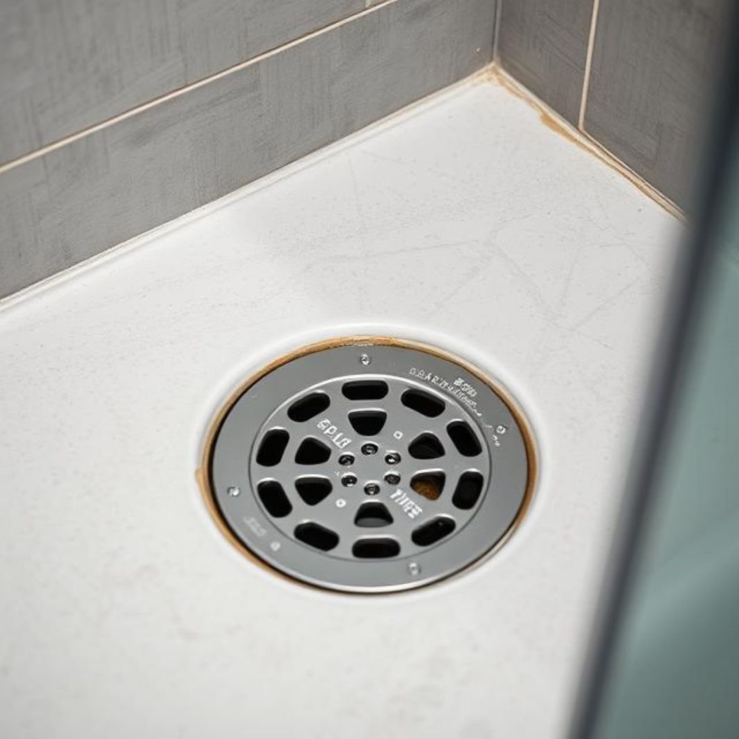 Blocked shower drain
