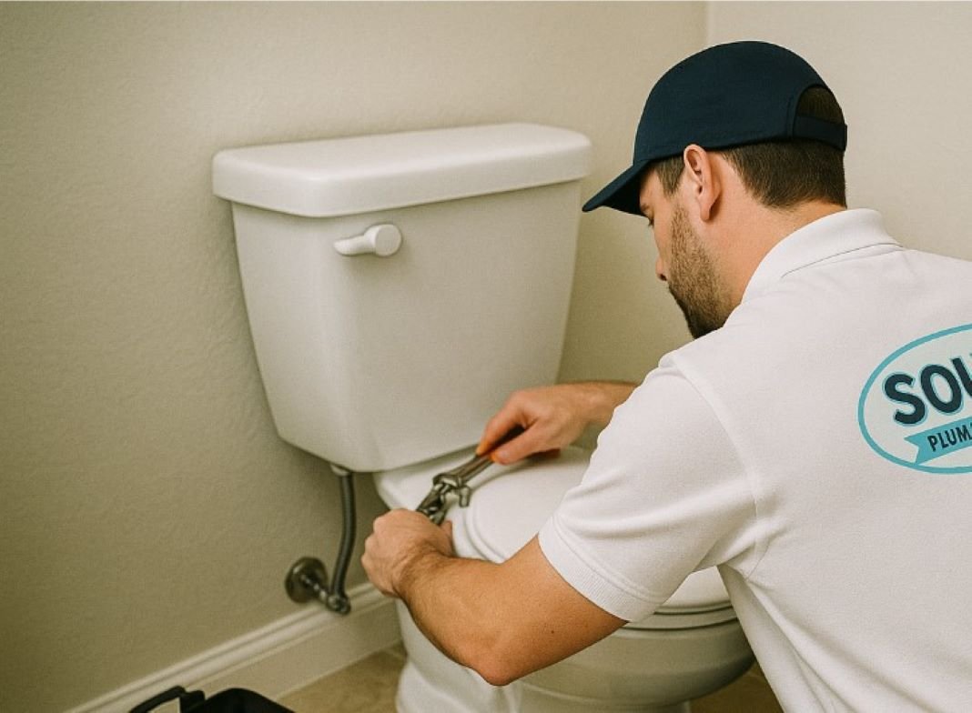 Toilet repair in Portland home